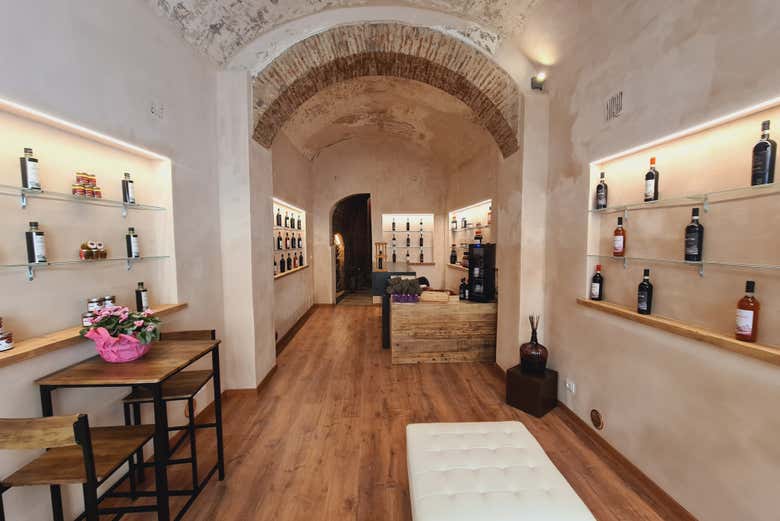 Salle où se déroulera la dégustation de vins