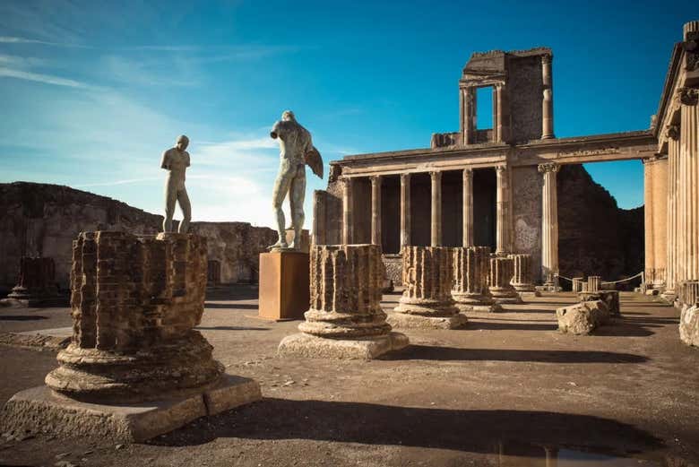 Vue sur le site archéologique de Pompéi
