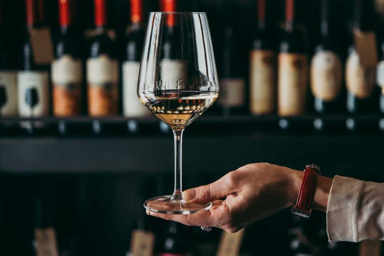 Taça de vinho italiano