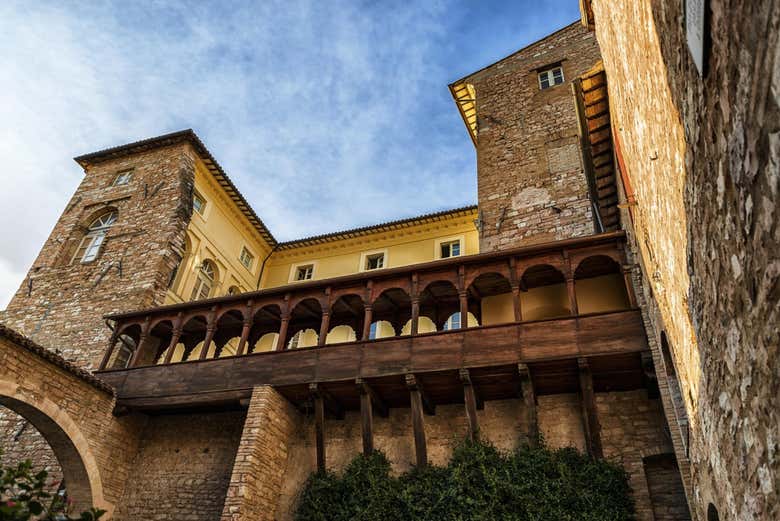 Facciata di un edificio storico di Spello