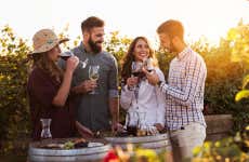 Degustazione di vino all'aria aperta