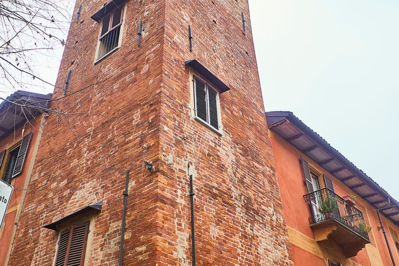 Admiring the Asti Red Tower