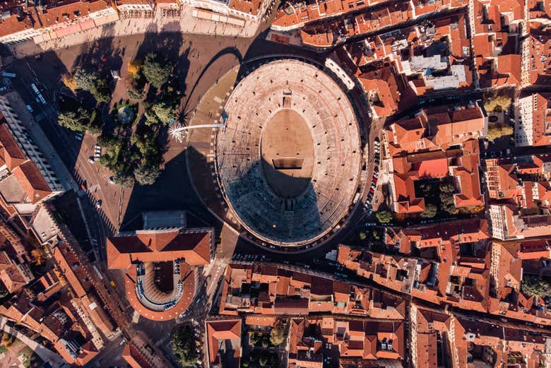 Vista aérea de la Arena de Verona