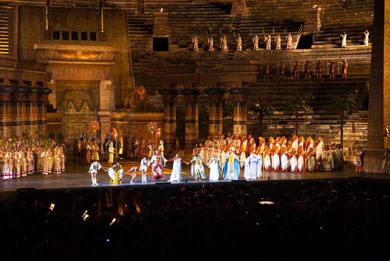 Representación de la ópera Aida