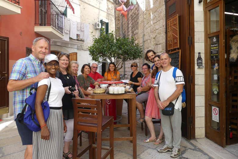 Durante o tour gastronômico por Bari