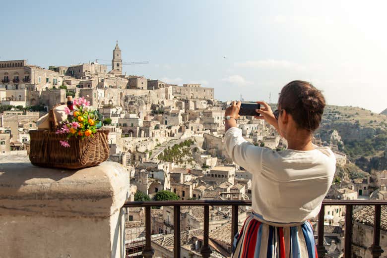 Photographiez Matera depuis un point de vue