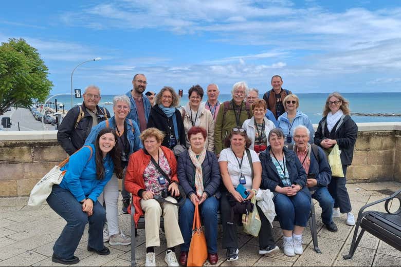 ¡Momento foto durante el tour por Bari!