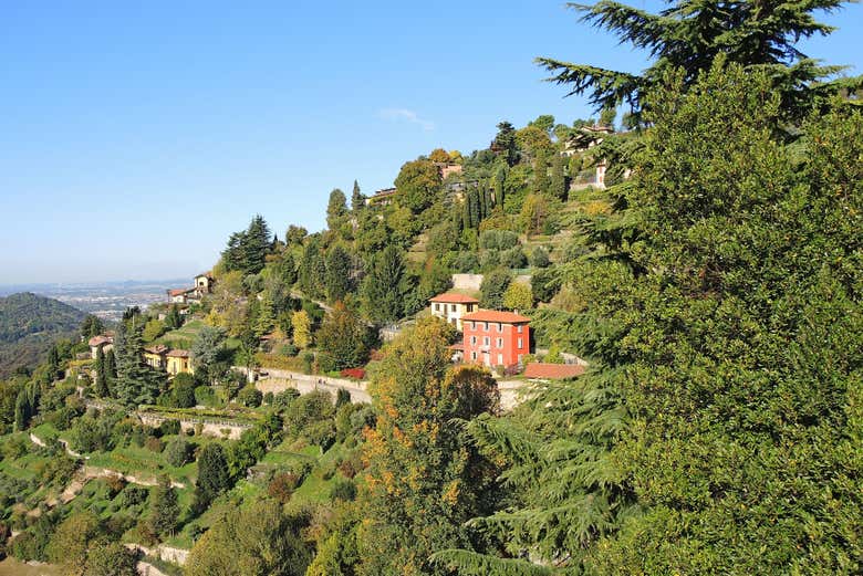 Disfrutando de la Ciudad Alta de Bérgamo