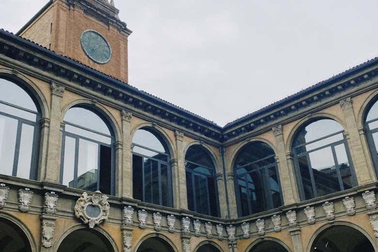 The ancient Archiginnasio