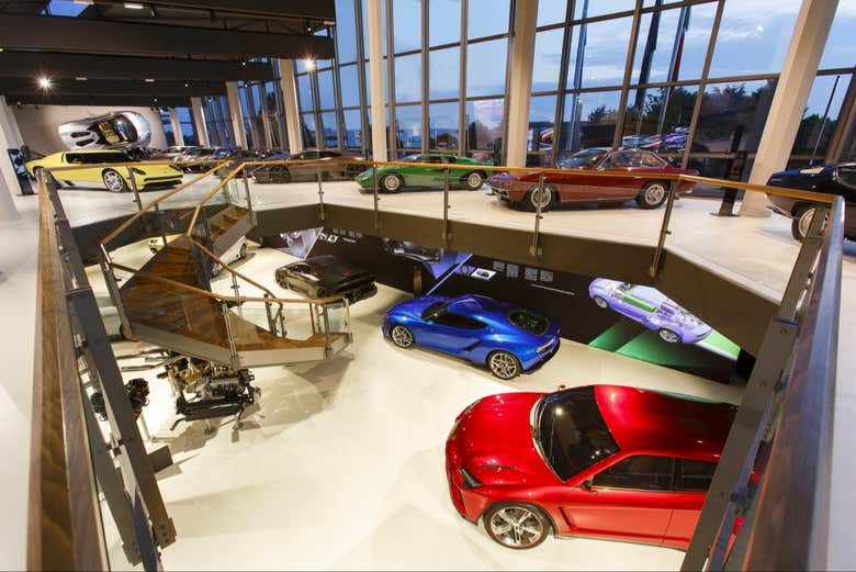 All'interno del Museo Lamborghini