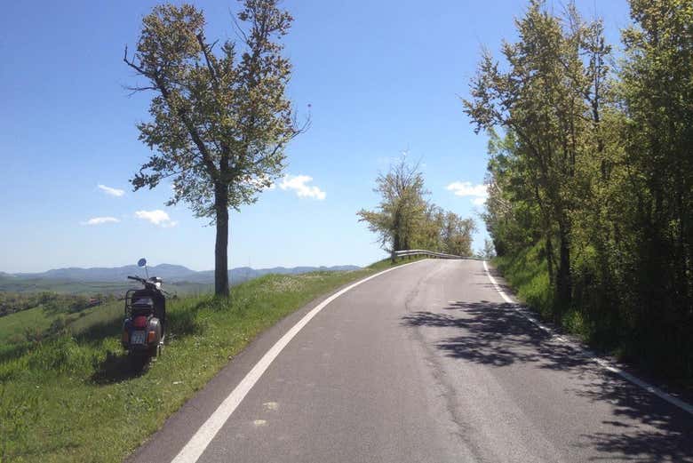 Una de las carreteras de las afueras de Bolonia
