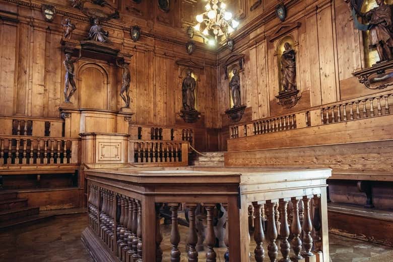 Una de las salas del Archiginnasio