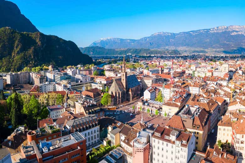 Vista panoramica di Bolzano