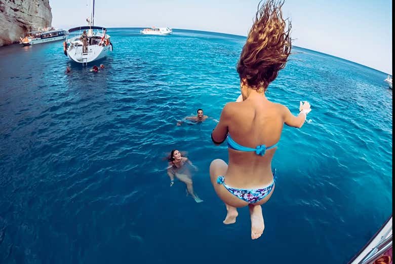 Jump into the water!