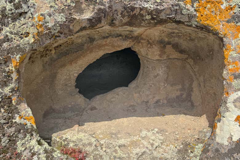 Durante a visita às Domus de Janas