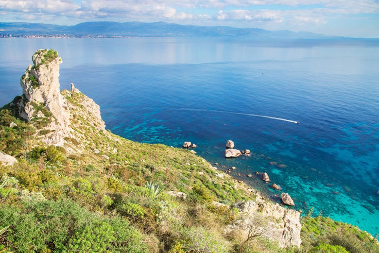 View of the Gulf of Cagliari 