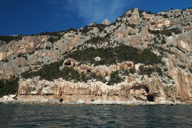 Les parois rocheuses de Cala Gonone