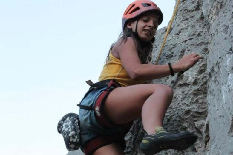 Trepando por el cañón Fuili