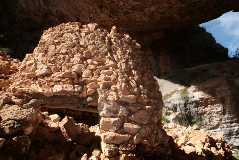 Vestige d'une mine de Tiscali