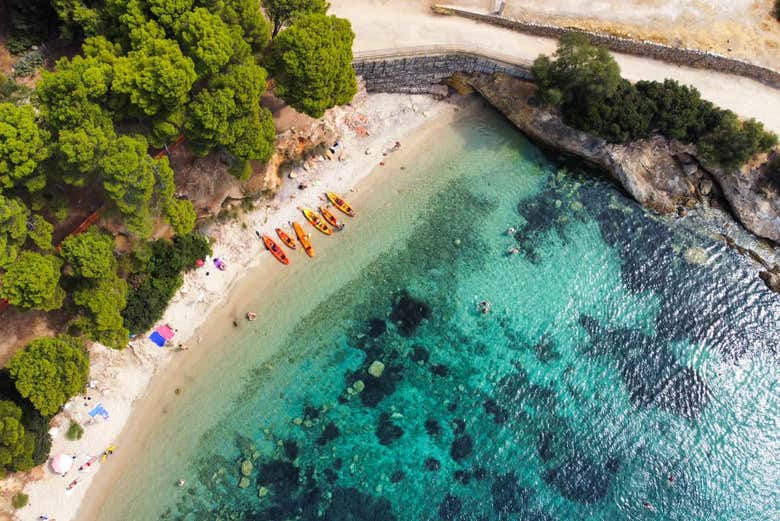Aerial view of Cala Moresca