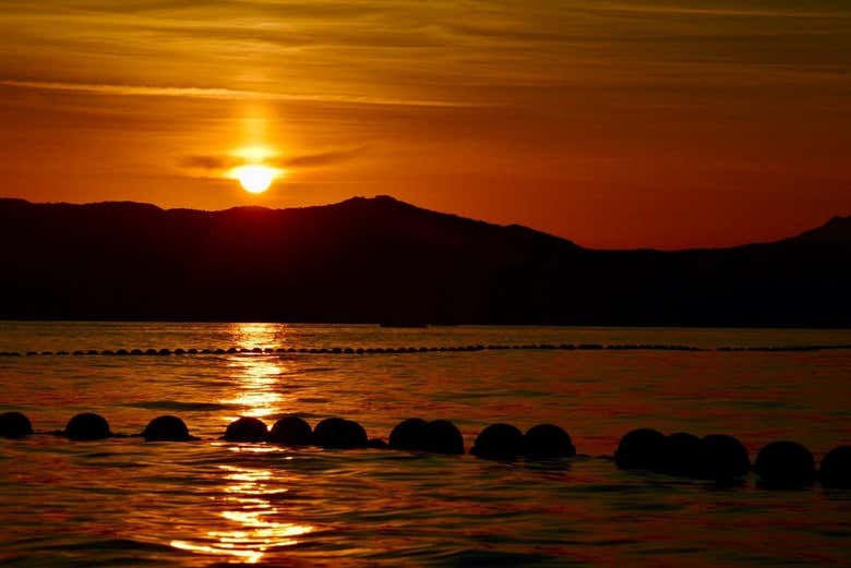 Enjoy a beautiful sunset from the water!