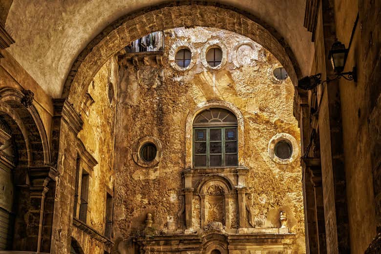Glimpse of the historic center of Caltagirone