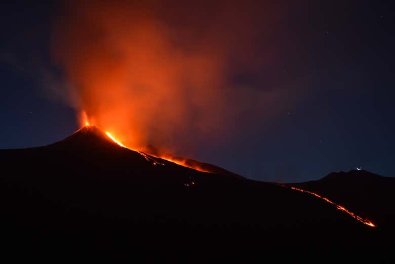 L'Etna in eruzione