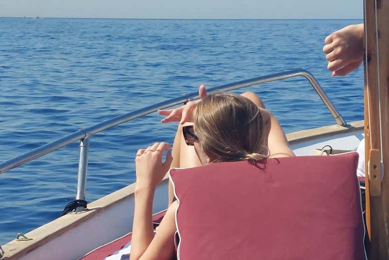 Navegando por la costa de Capri
