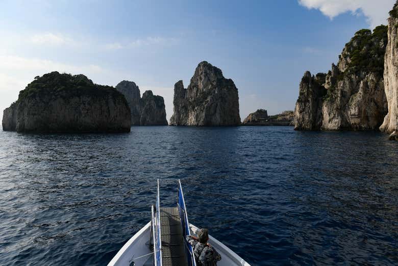 Durante il tour dell'isola di Capri