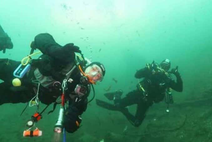 Diversión durante el buceo