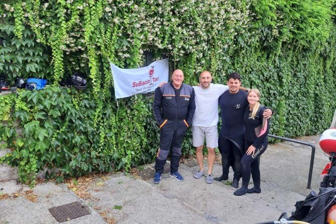 Listos para la inmersión en el lago Como