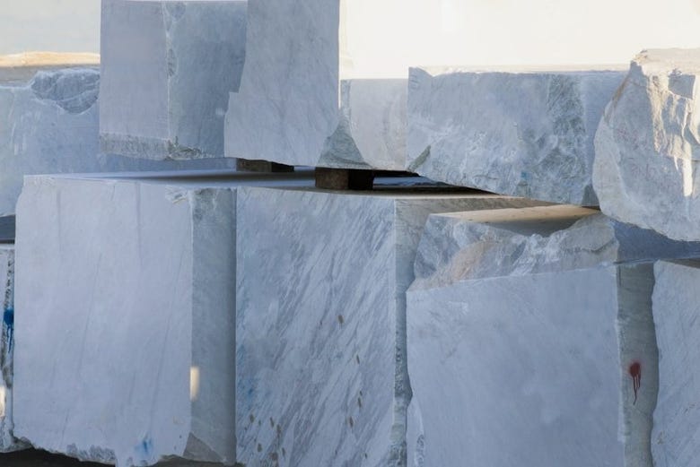 Blocks of marble from Carrara