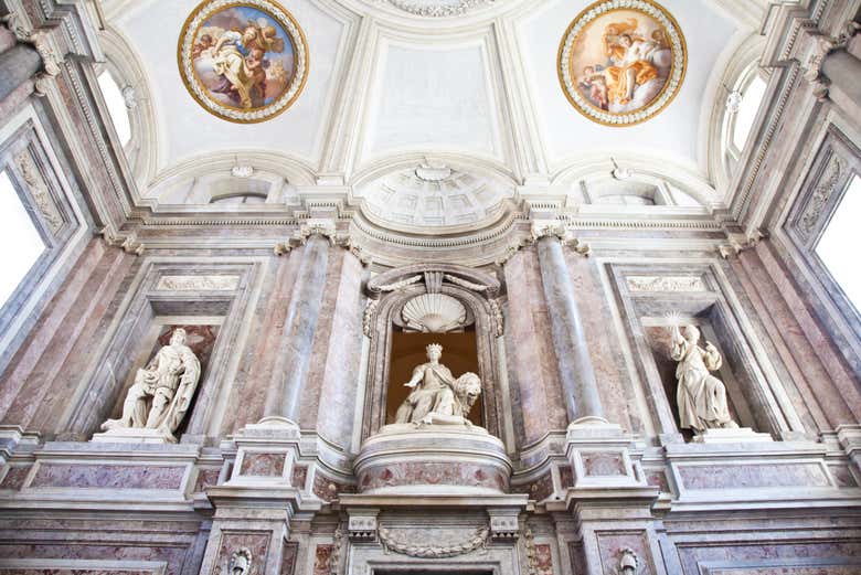 Desfrutando da visita ao Palácio Real de Caserta