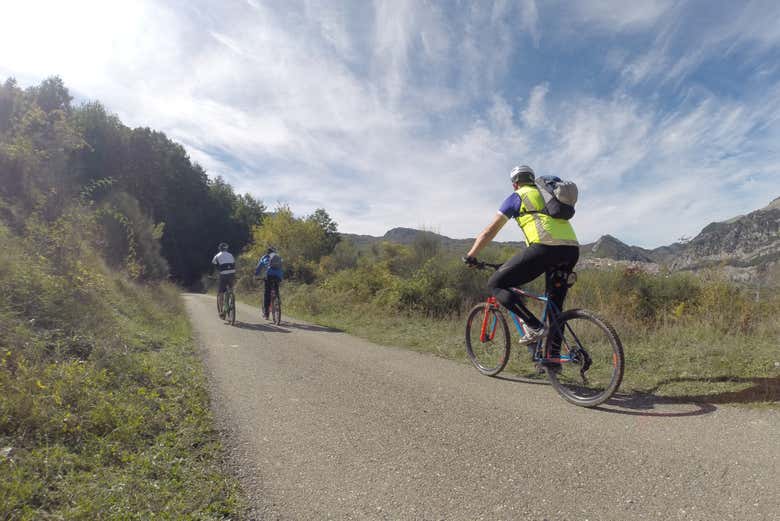 Diversão no tour de bicicleta