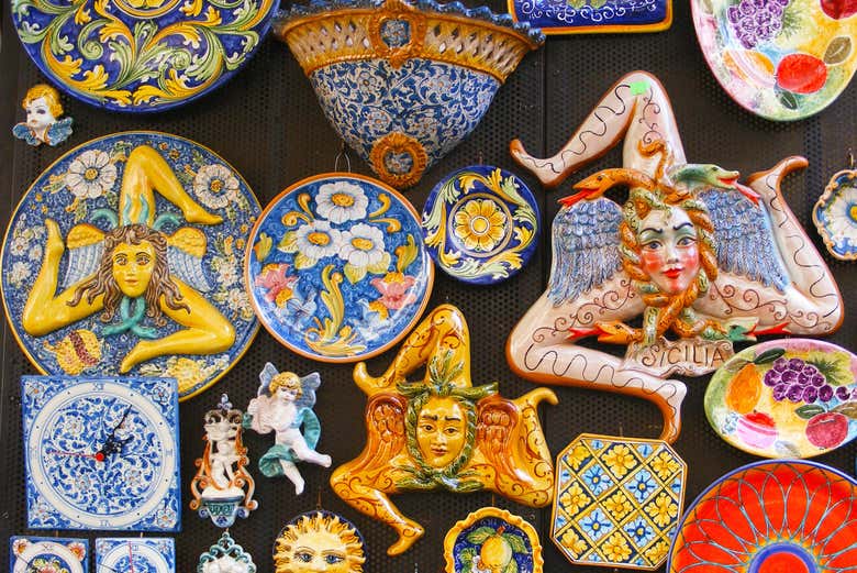 Artisanant typique de Taormine