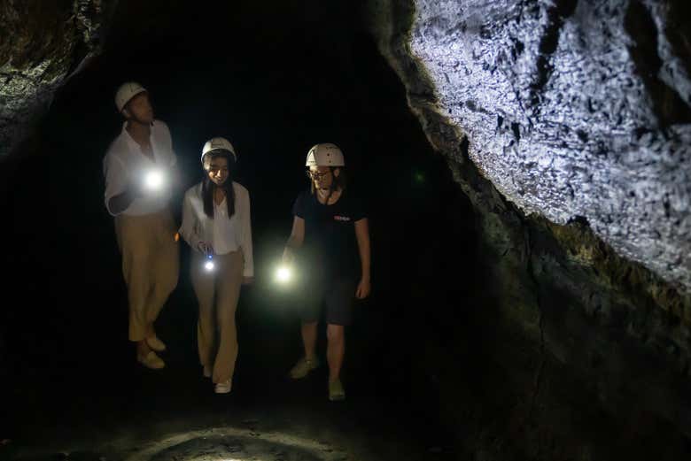 Venture into a lava cave