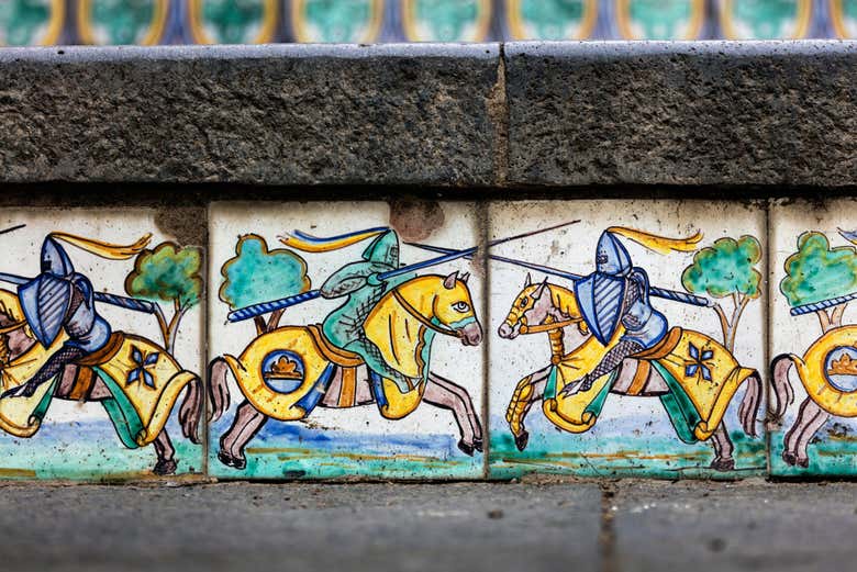 Detalle de la escalera de Santa María del Monte
