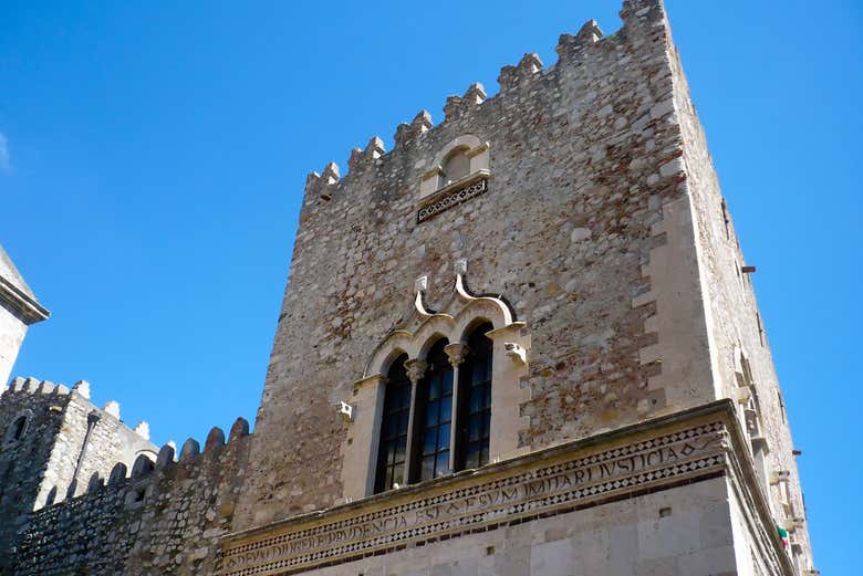 Facade of Palazzo Corvaja in Taormina