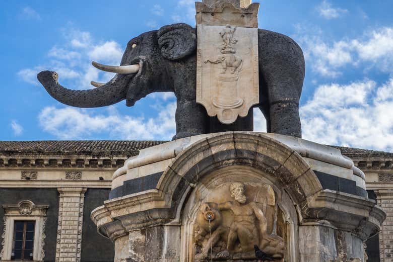 La célèbre fontaine de l'éléphant
