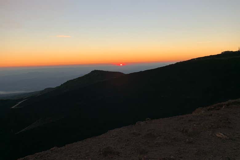Pôr do sol no Etna