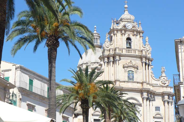 Marvel at the elegant facade of this church