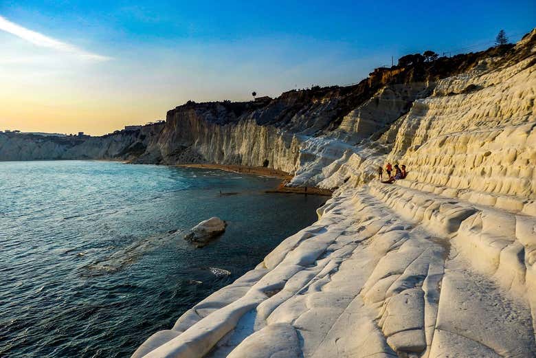 Scala dei Turchi al atardecer
