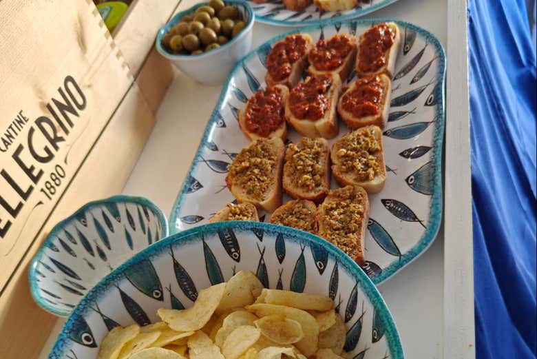 Aperitivo a bordo del barco 