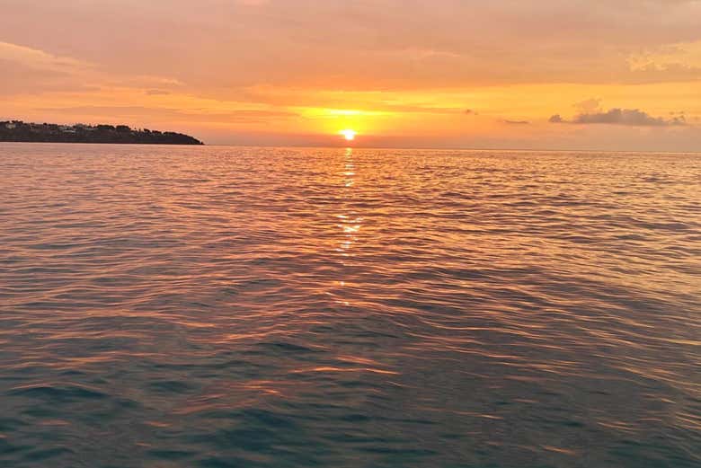 Atardecer desde el barco