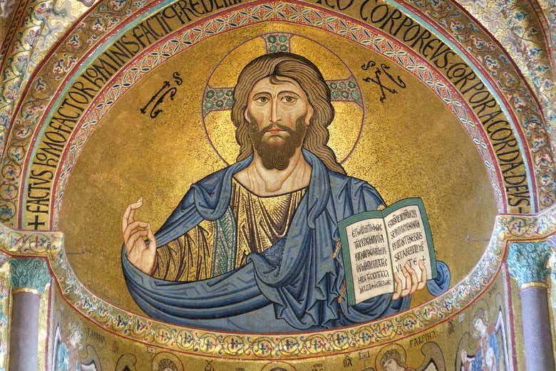 Christ pantocrator dans la cathédrale de Cefalù