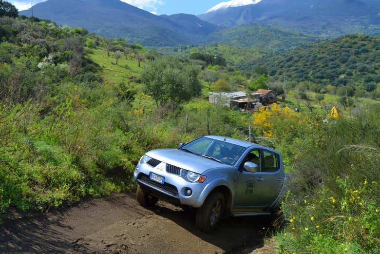In jeep durante l'escursione