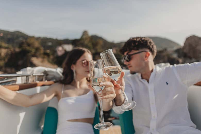 Toast sur le bateau Fiat 500 !