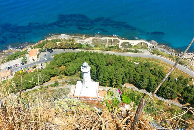 Vue du phare de Cefalù depuis le quartier juif