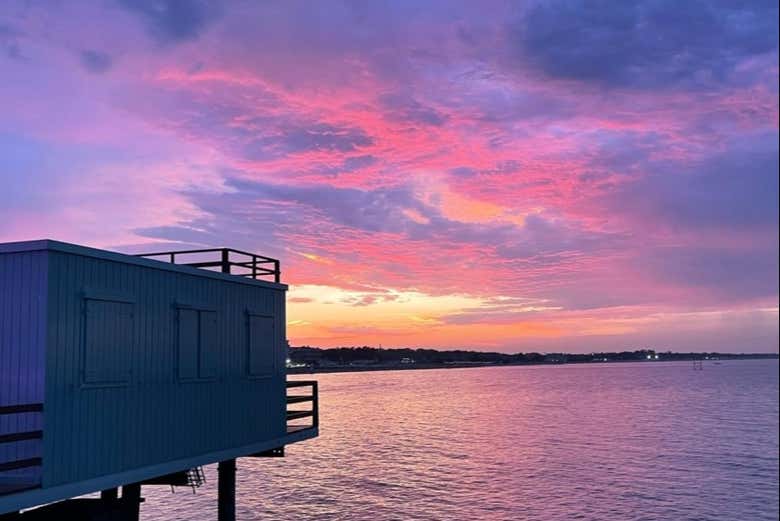Coucher de soleil sur la côte de Cesenatico