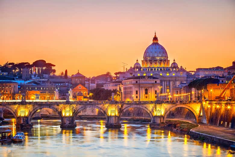 Coucher de soleil à Rome